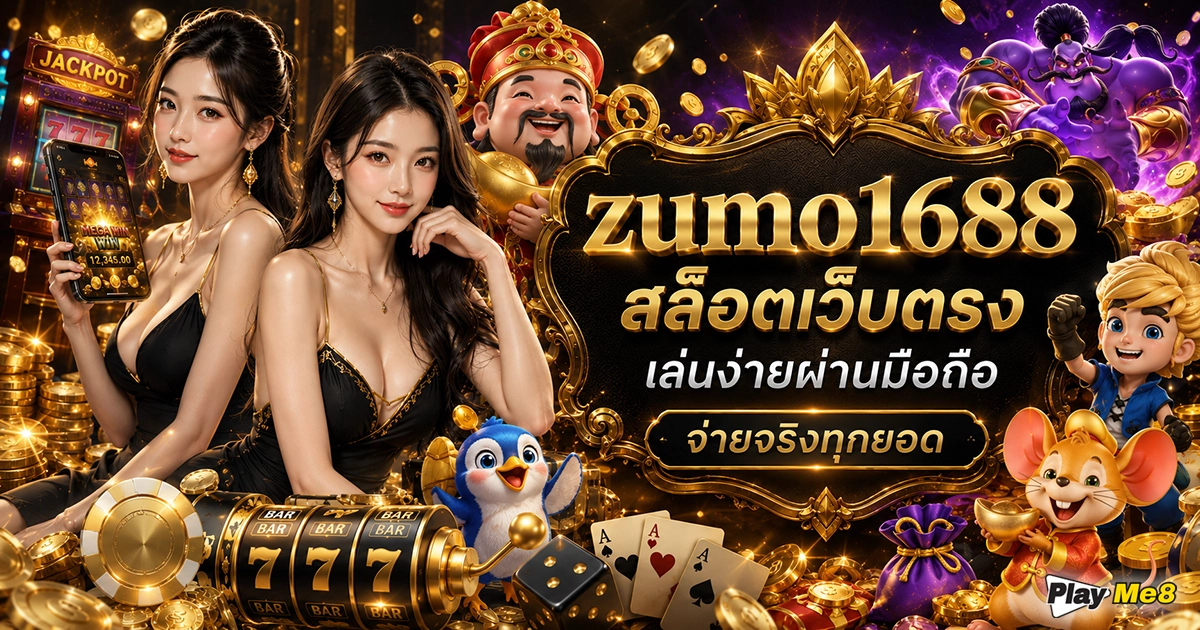 zumo1688 สล็อตเว็บตรง เล่นง่ายผ่านมือถือ จ่ายจริงทุกยอด